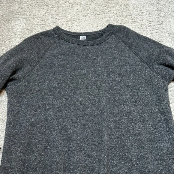 Alternative Apparel Dark Grey Tri-Blend Jersey Knit Long Sleeve Raglan Pullover - Picture 8 of 8